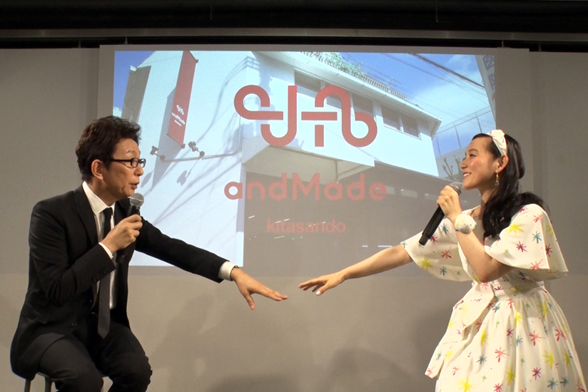 Mr. Furutachi and Ms. Shinohara discussed fashion and the items they wanted to create at andMade.