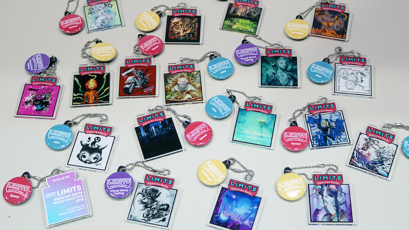 One-of-a-kind key chains made by printing out artists’ designs.