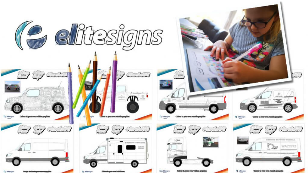 Elite Signs produced sheets with ambulance designs for children to color-in.