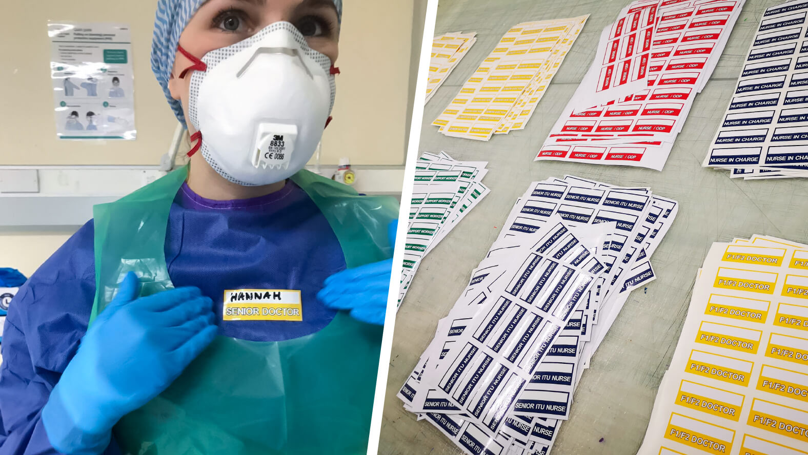 イギリスのelite Signsが防護服用ネームラベルで医療従事者をサポート Imagine Blog ローランド ディー ジー