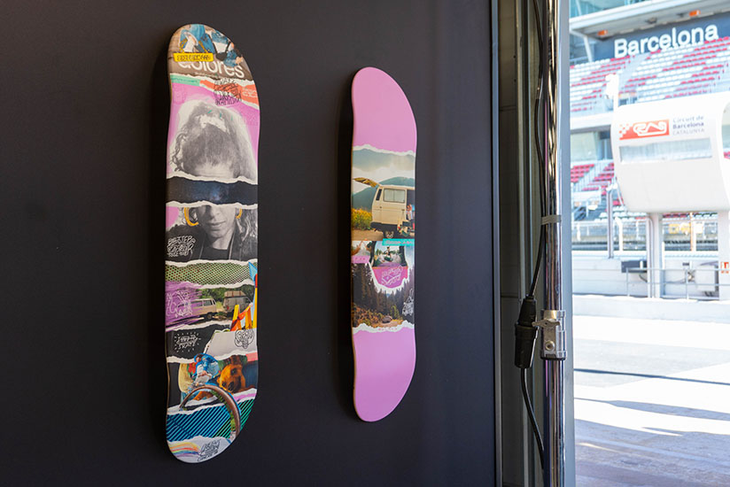 The skateboards produced in collaboration with pro skaters