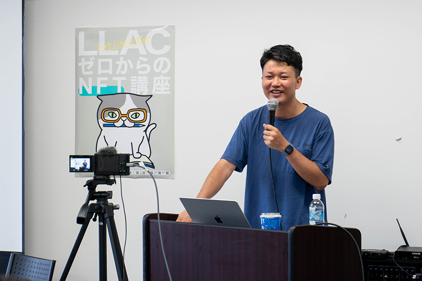 Shuhei spoke at the lecture