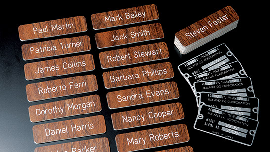 Name and Product Plates